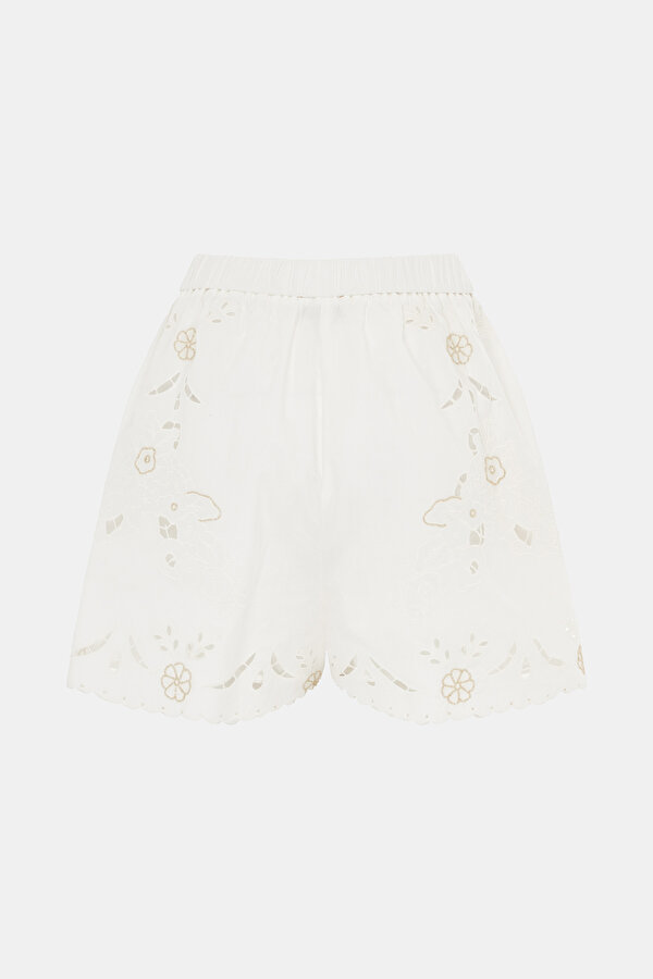 WHITE HIGH WAIST SHORTS 6