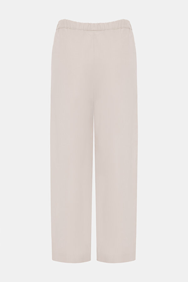 BEIGE STRAIGHT CUT TROUSERS 6