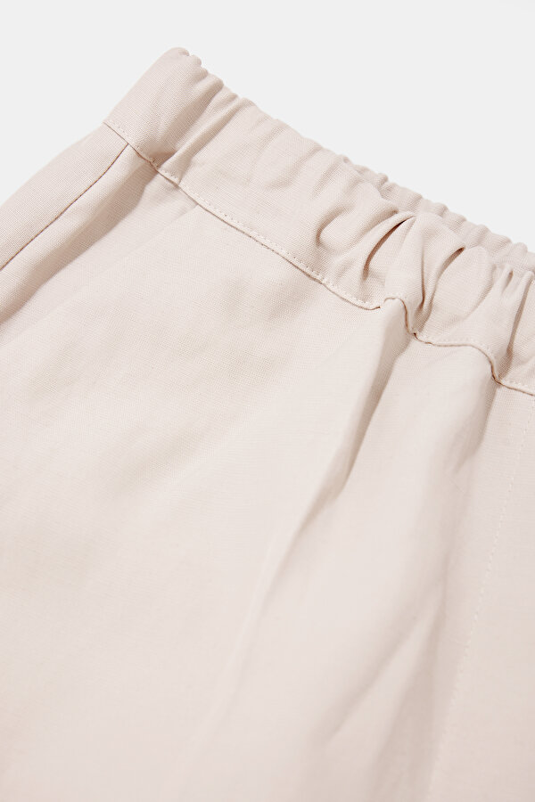 BEIGE STRAIGHT CUT TROUSERS 7