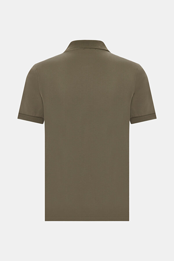 KHAKI POLO NECK SHORT SLEEVE TSHIRT 2