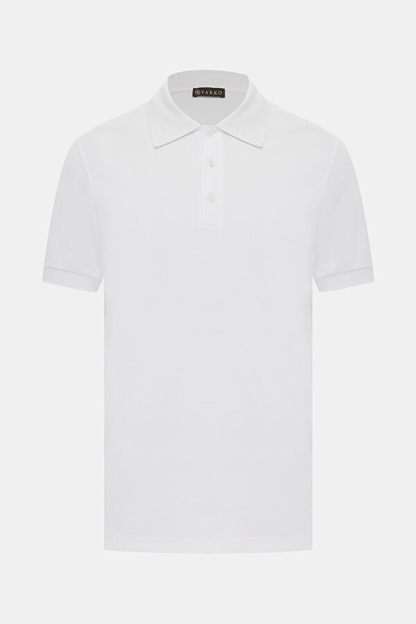 ECRU POLO NECK SHORT SLEEVE TSHIRT