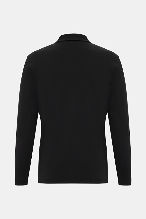 BLACK POLO NECK LONG SLEEVE TSHIRT 2