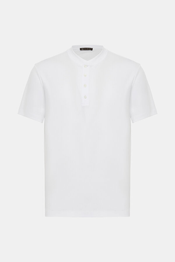WHITE POLO NECK SHORT SLEEVE TSHIRT 6