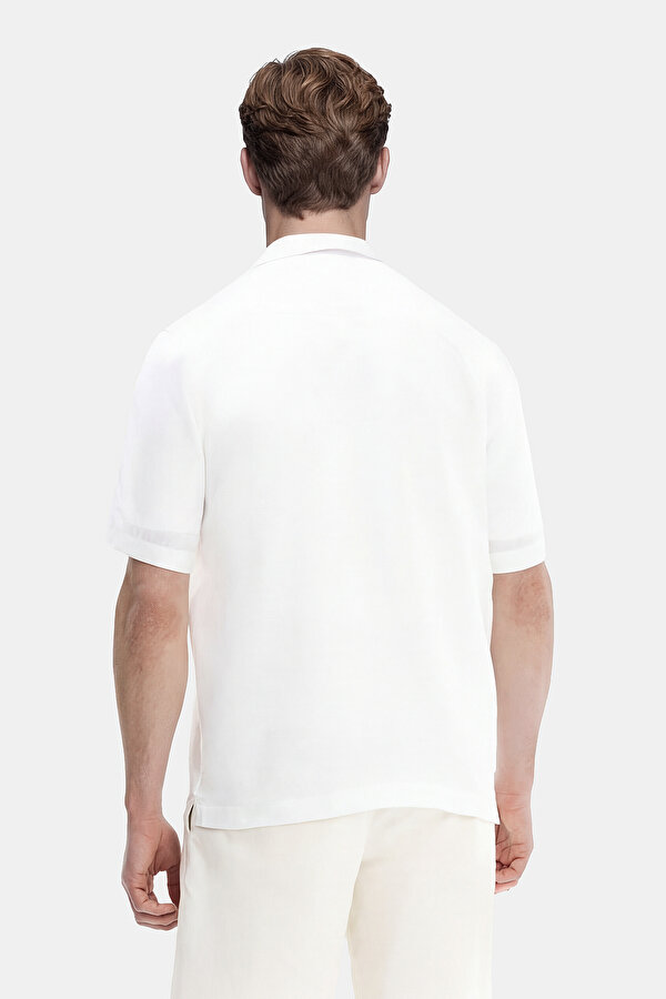 WHITE POLO NECK SHORT SLEEVE TSHIRT 2