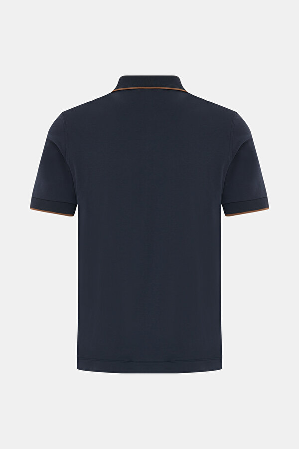 NAVY BLUE POLO NECK SHORT SLEEVE TSHIRT 2