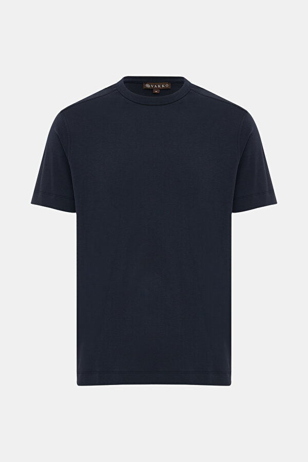 NAVY BLUE BICYCLE COLLAR SHORT SLEEVE TSHIRT