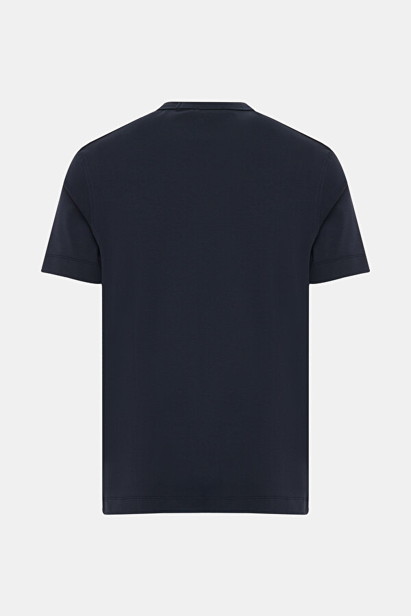 NAVY BLUE BICYCLE COLLAR SHORT SLEEVE TSHIRT 2