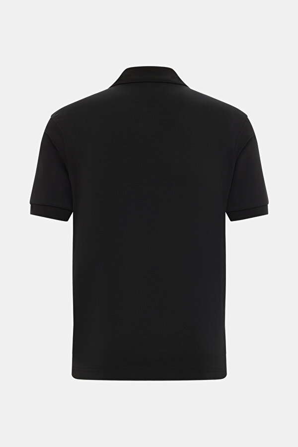 BLACK POLO NECK SHORT SLEEVE TSHIRT 2