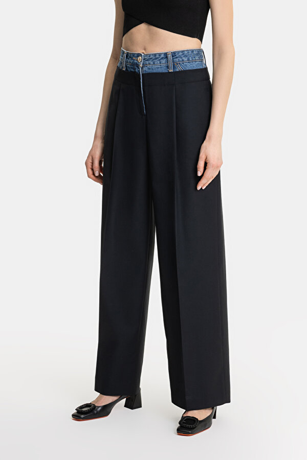 BLUE STRAIGHT CUT TROUSERS 2