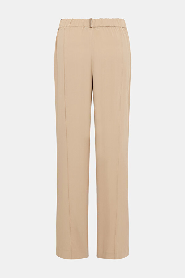 DARK BEIGE WIDE LEG TROUSERS 6