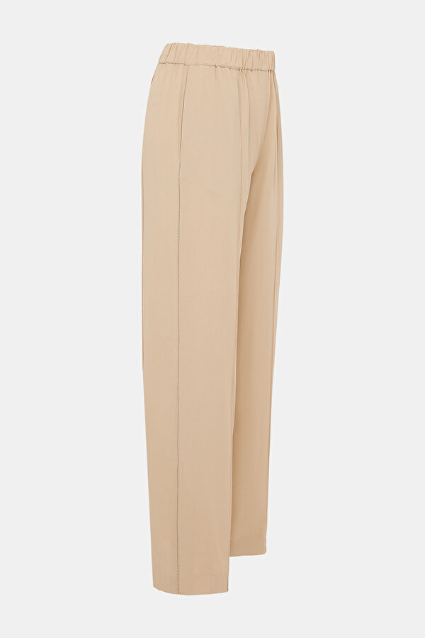 DARK BEIGE WIDE LEG TROUSERS 7