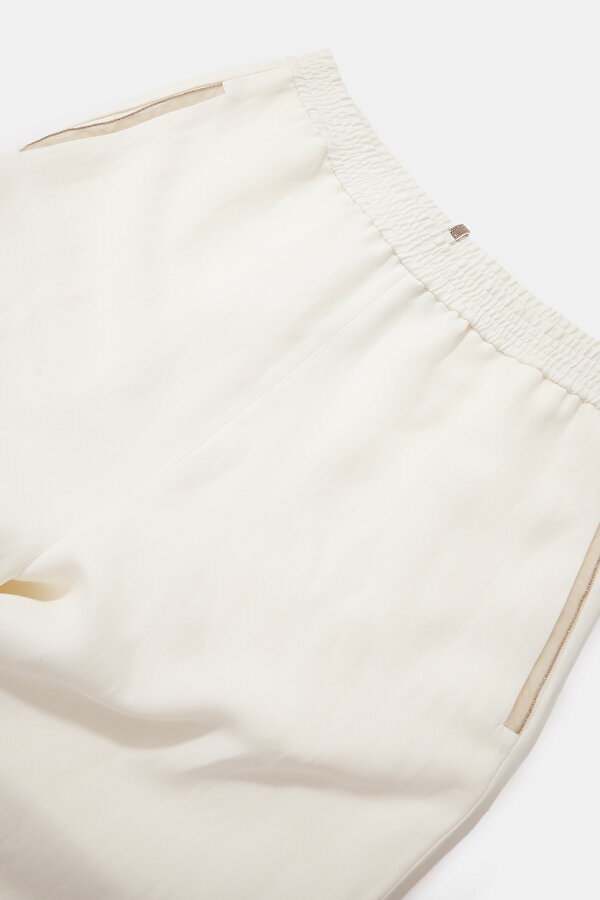 ECRU WIDE LEG TROUSERS 7