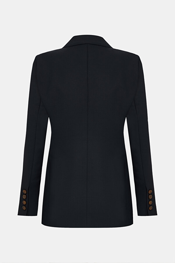 NAVY BLUE BUTTONED JACKET 2
