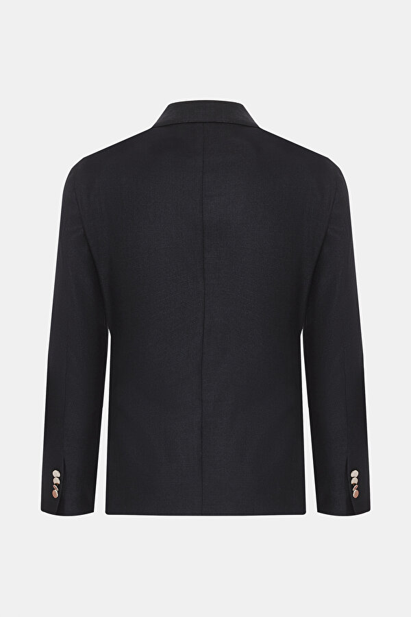 DARK NAVY BLUE SURPLICE NECKLINE (CROSS-OVER NECKLINE) JACKET 7
