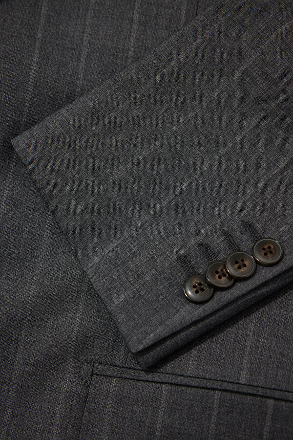 SMOKED SURPLICE NECKLINE (CROSS-OVER NECKLINE) WOOL/CASHMERE SUIT 12