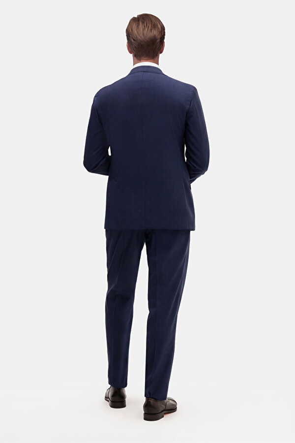 INDIGO SURPLICE NECKLINE (CROSS-OVER NECKLINE) WOOL/CASHMERE SUIT 2