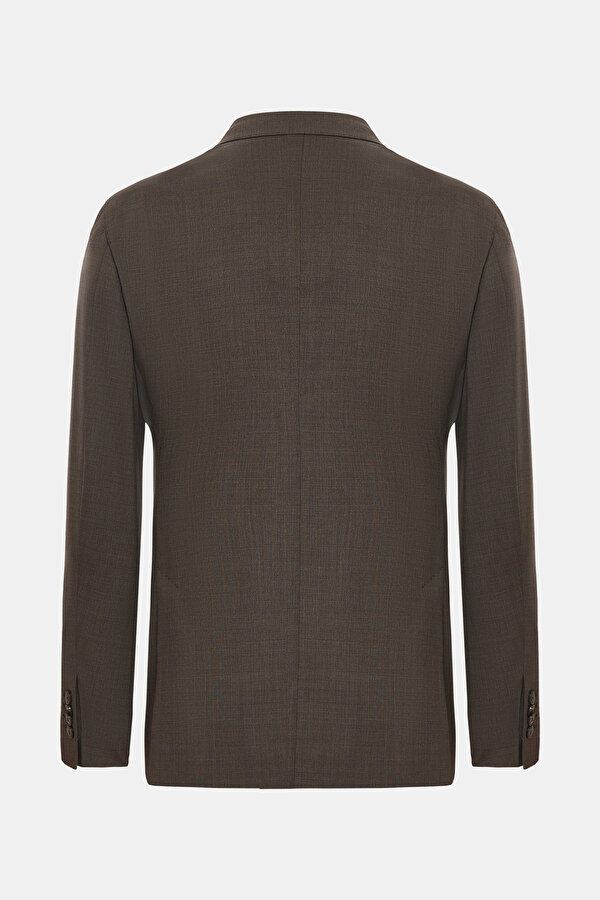 BROWN SURPLICE NECKLINE (CROSS-OVER NECKLINE) WOOL/CASHMERE SUIT 7