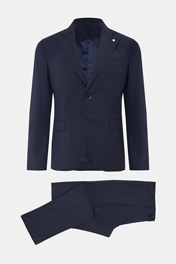 NAVY BLUE WOOL/CASHMERE SUIT 7