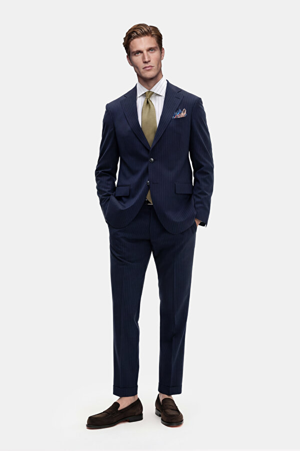 NAVY BLUE WOOL/CASHMERE SUIT
