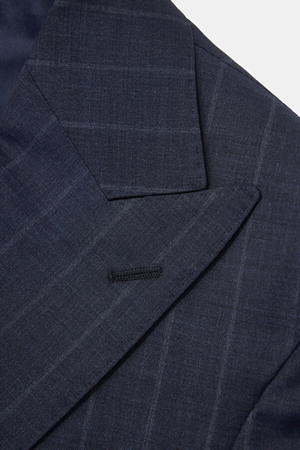 INDIGO SURPLICE NECKLINE (CROSS-OVER NECKLINE) WOOL/CASHMERE SUIT 11