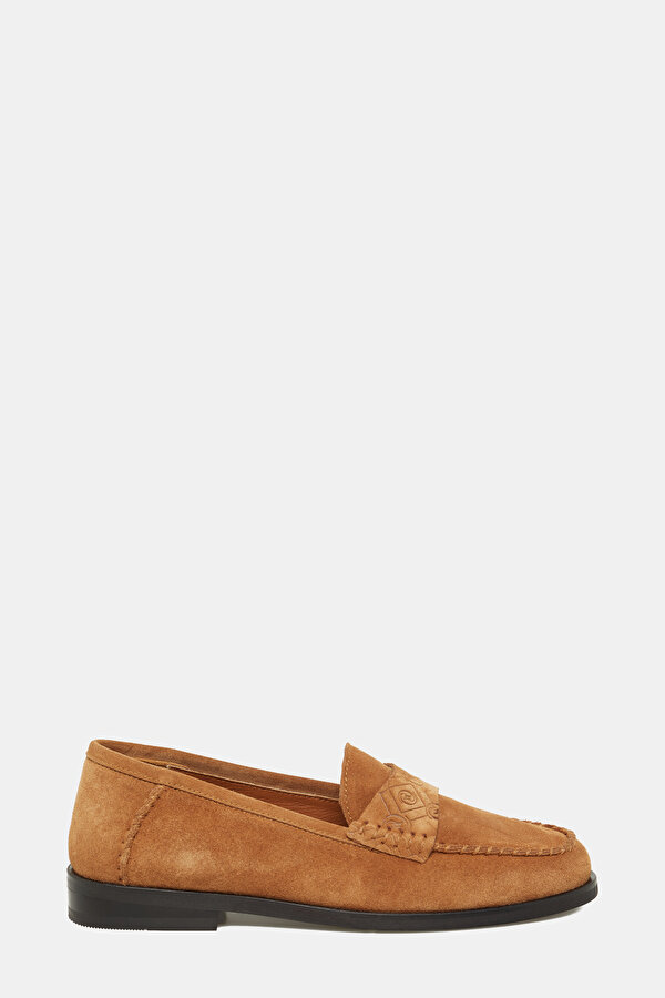 TAN MONOGRAM LEATHER SHOE