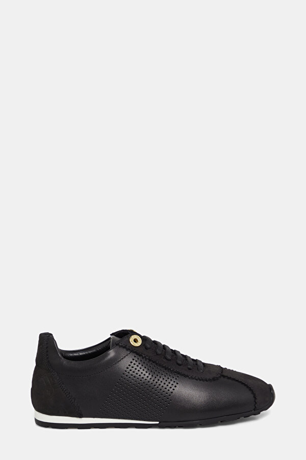 BLACK MONOGRAM LEATHER SHOE
