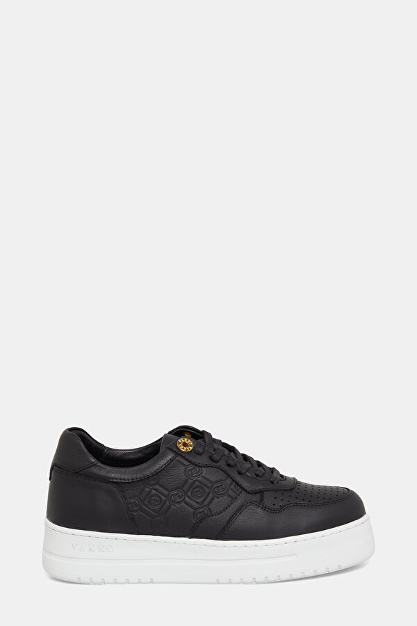 BLACK MONOGRAM LEATHER SHOE