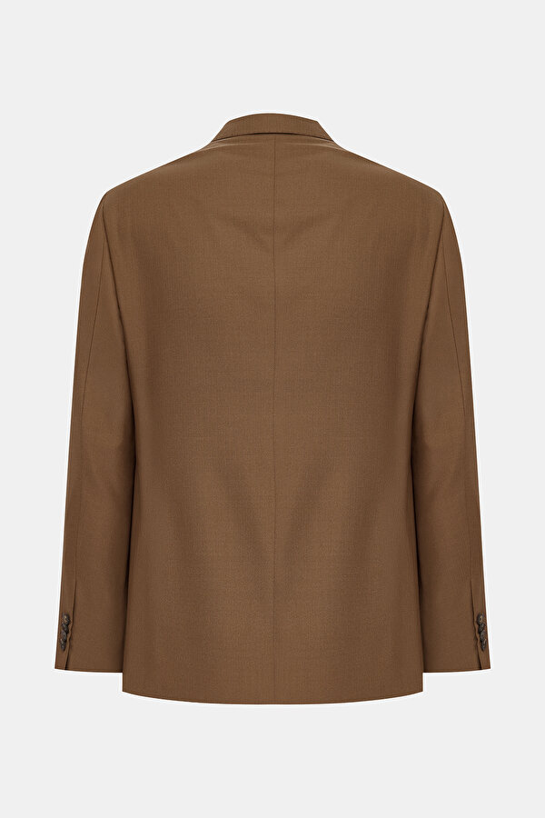 DARK CAMEL SURPLICE NECKLINE (CROSS-OVER NECKLINE) JACKET 2