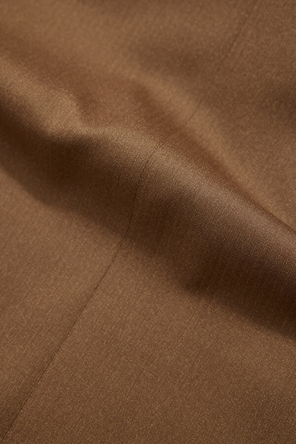 DARK CAMEL SURPLICE NECKLINE (CROSS-OVER NECKLINE) JACKET 6