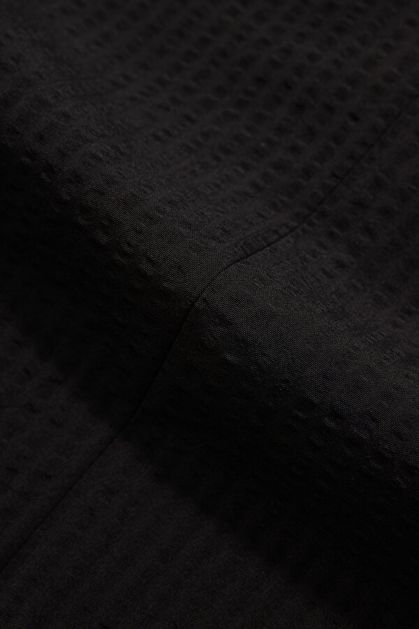 BLACK SURPLICE NECKLINE (CROSS-OVER NECKLINE) JACKET 12