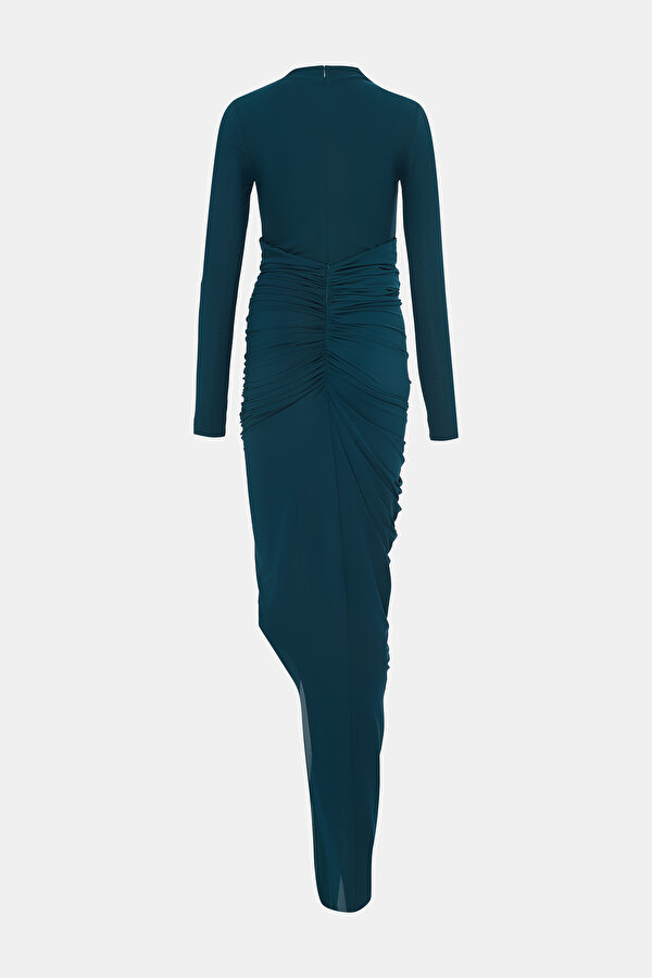 OIL GREEN MIDI DRESS 2