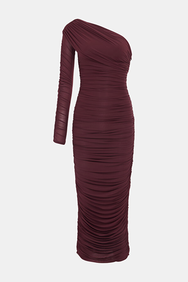 MAROON MIDI DRESS
