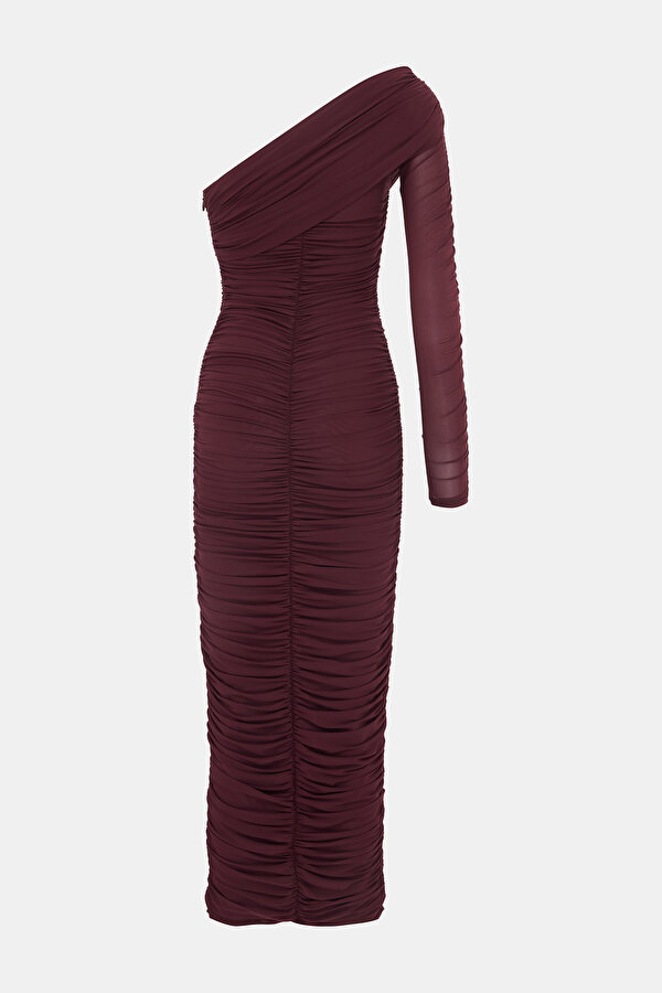 MAROON MIDI DRESS 2