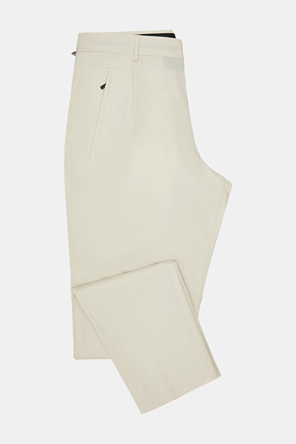 LIGHT CREAM POPLIN TROUSERS 6