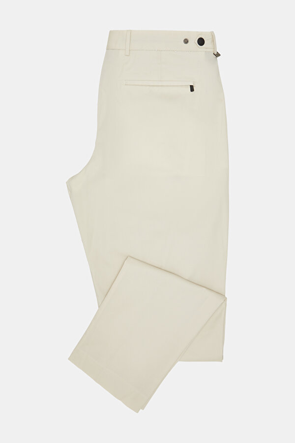 LIGHT CREAM POPLIN TROUSERS 7