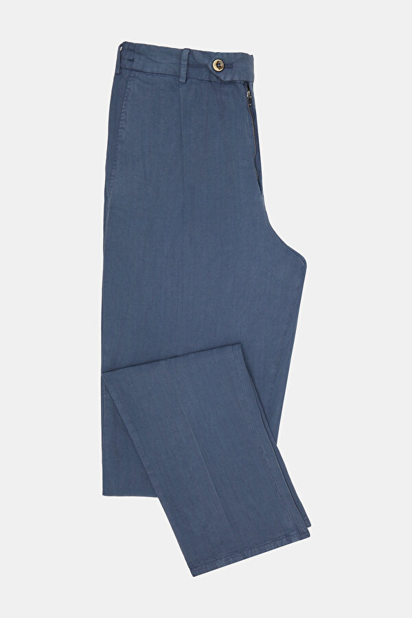 BLUE HERRINGBONE TROUSERS 6
