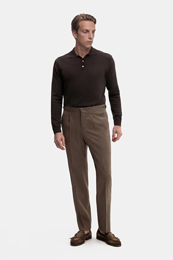 BEIGE SERGE TROUSERS