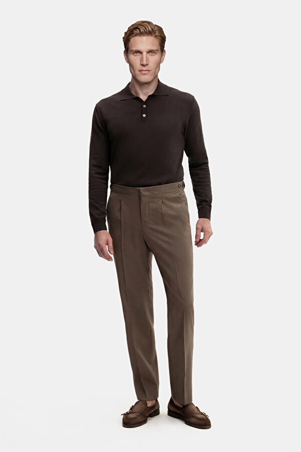 BEIGE SERGE TROUSERS