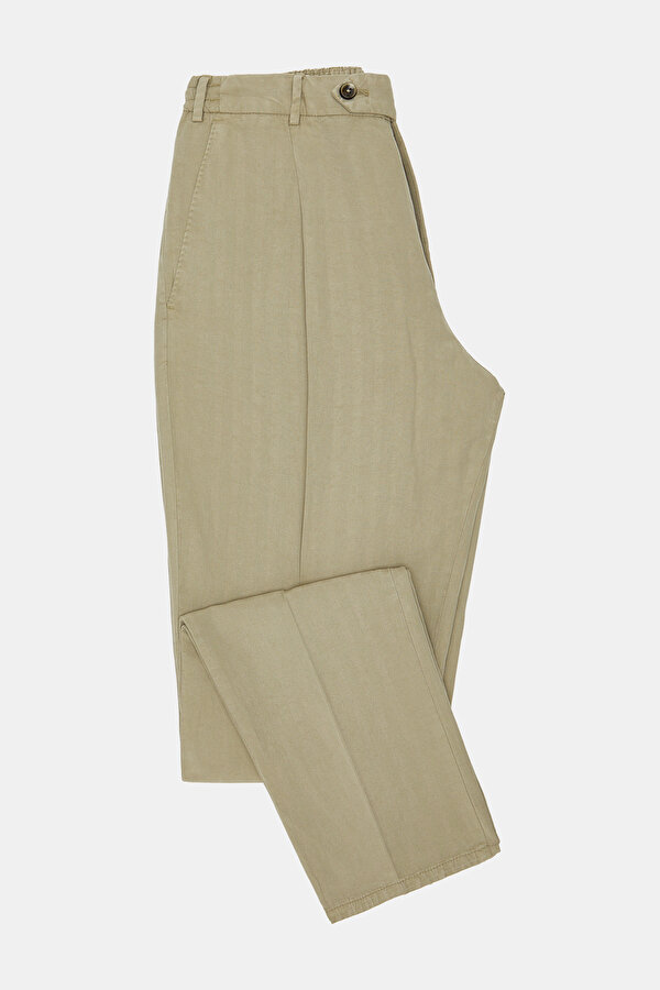 BEIGE HERRINGBONE TROUSERS 6