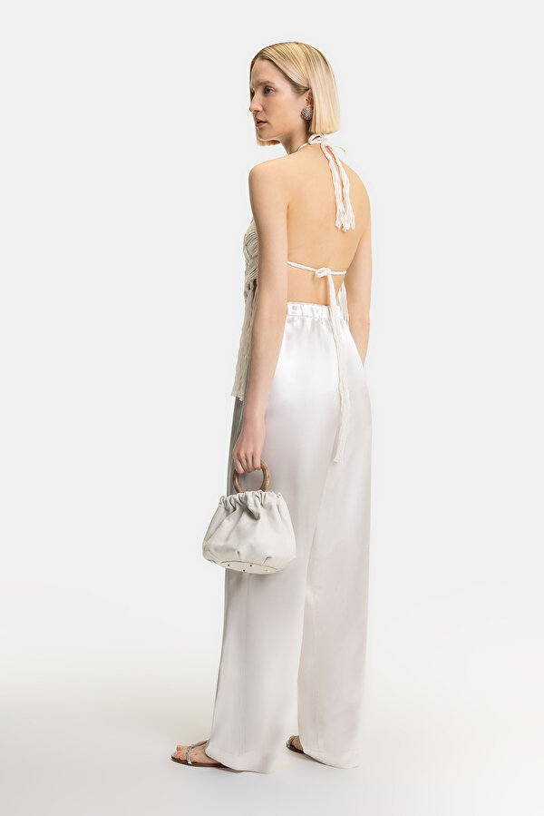 ECRU HALTER SLEEVELESS BLOUSE 6