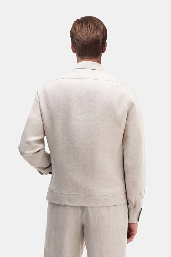 LIGHT BEIGE LINEN COAT 2