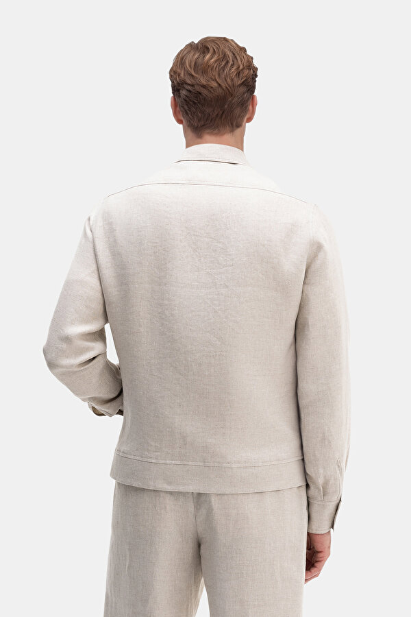 LIGHT BEIGE LINEN COAT 2