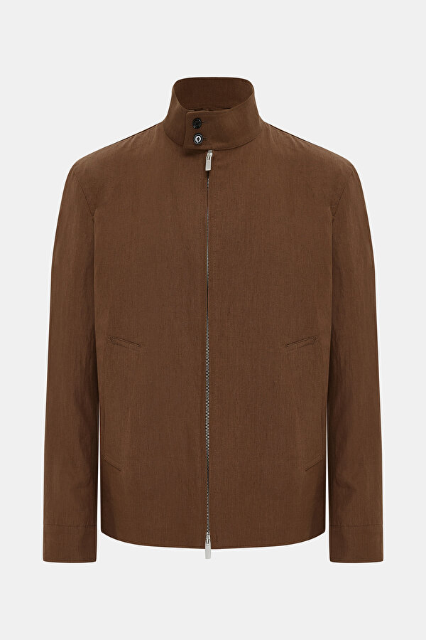 BRICK LINEN COTTON COAT 7