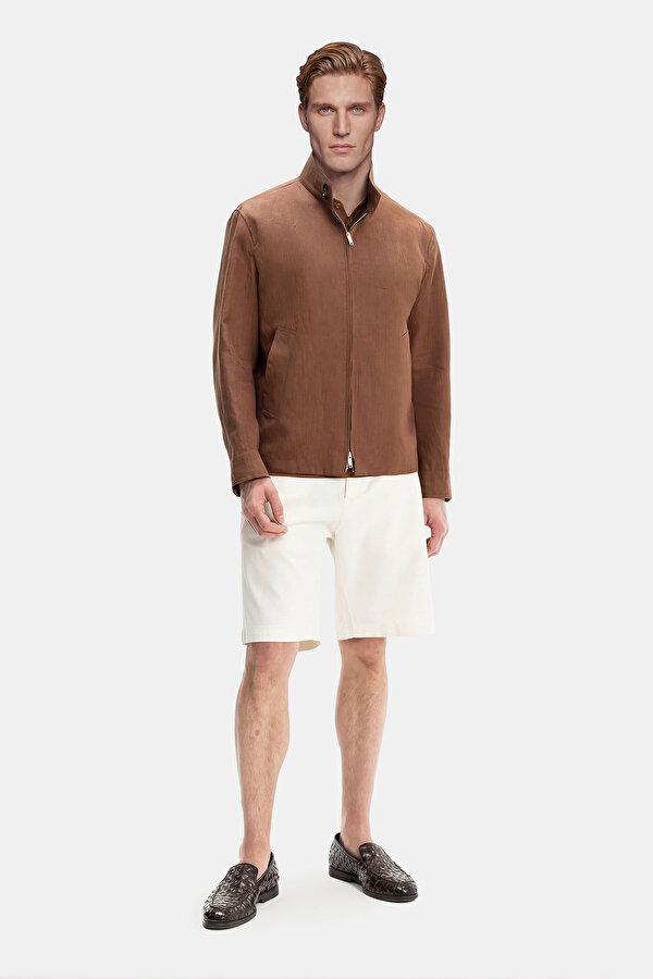 BRICK LINEN COTTON COAT 6
