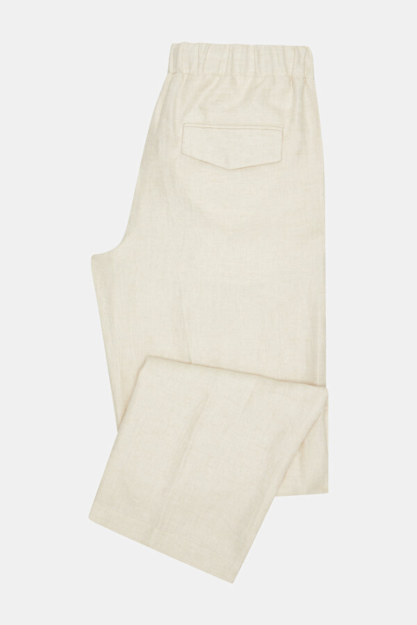 ECRU HERRINGBONE TROUSERS 6
