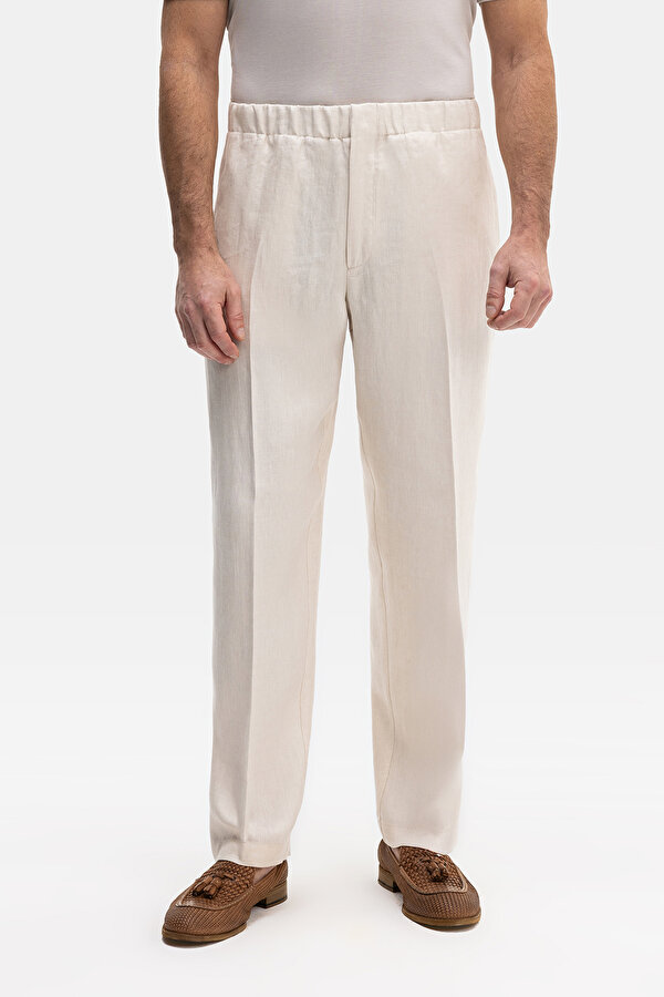 ECRU HERRINGBONE TROUSERS 2