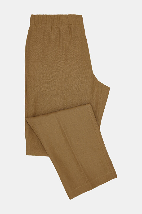 BELİ LASTİKLİ VE İPLİ PİLİSİZ PANTOLON