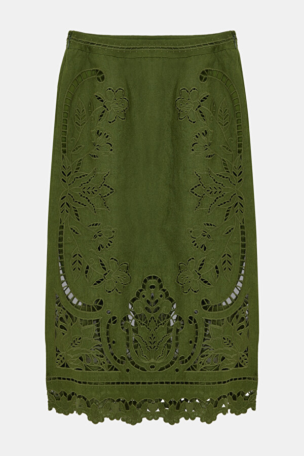 GREEN LACY SKİRT
