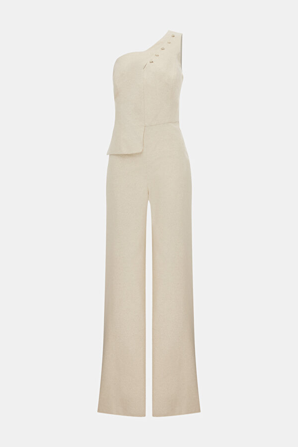 ECRU CLEAVAGE SLEEVELESS JUMPSUIT 7