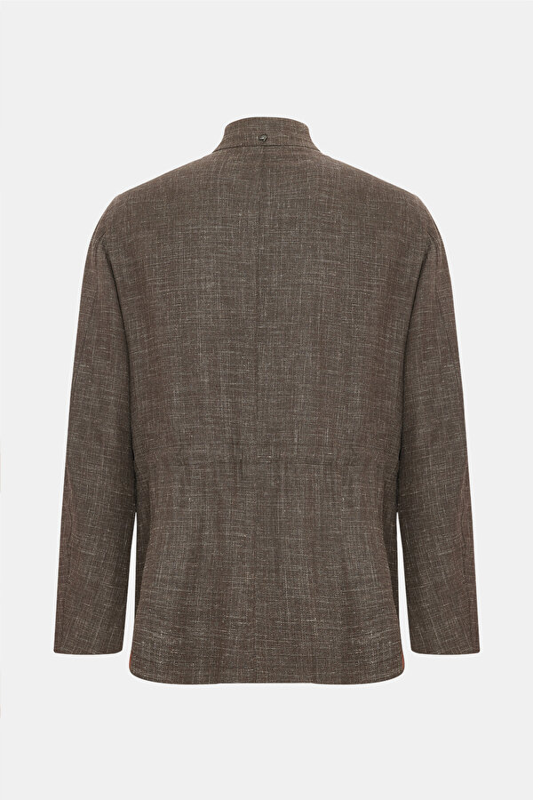 BROWN WOOL/SILK COAT 2